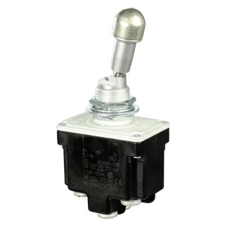 Honeywell Technologies Toggle Switch 20A DPDT Latching Screw Terminal Bushing Mount 28V dc 125V ac 2TL1-1N