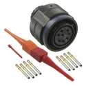 Amphenol Limited MIL Spec Circular Connector 8 Contacts 600/850V ac 7.5A Aluminium Shell, Olive Drab Cadmium D38999/26WC8SN