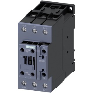 Siemens 3RT2 Contactor 24V AC/DC Coil 3-Pole 65A 30 kW 3 NO 400V AC 3RT2037-1NB30