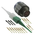 Amphenol Limited MIL-DTL-38999 Straight 13 Way Free Hanging MIL Spec Circular Connector Male Green Aluminium D38999/26WB35PN