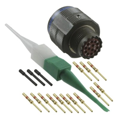 Amphenol Limited MIL-DTL-38999 Straight 13 Way Free Hanging MIL Spec Circular Connector Male Green Aluminium D38999/26WB35PN