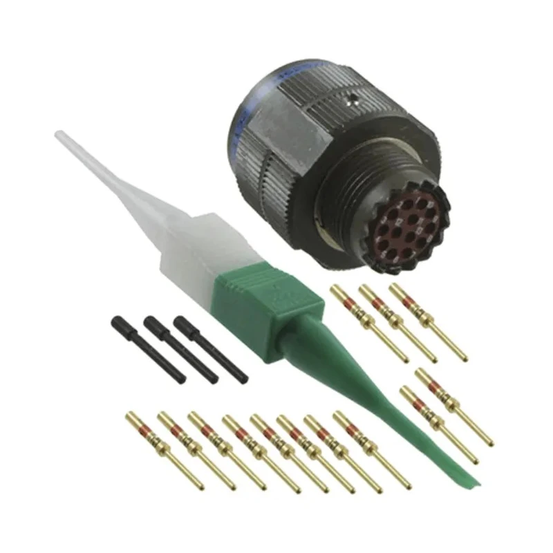 Amphenol Limited MIL-DTL-38999 Straight 13 Way Free Hanging MIL Spec Circular Connector Male Green Aluminium D38999/26WB35PN