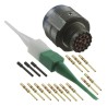 Amphenol Limited MIL-DTL-38999 Straight 13 Way Free Hanging MIL Spec Circular Connector Male Green Aluminium D38999/26WB35PN