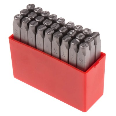 RS Pro 6 mm Engraving Letter Punch Set, 27 Pieces, Chrome Vanadium Steel, Capital A-Z 875-4742