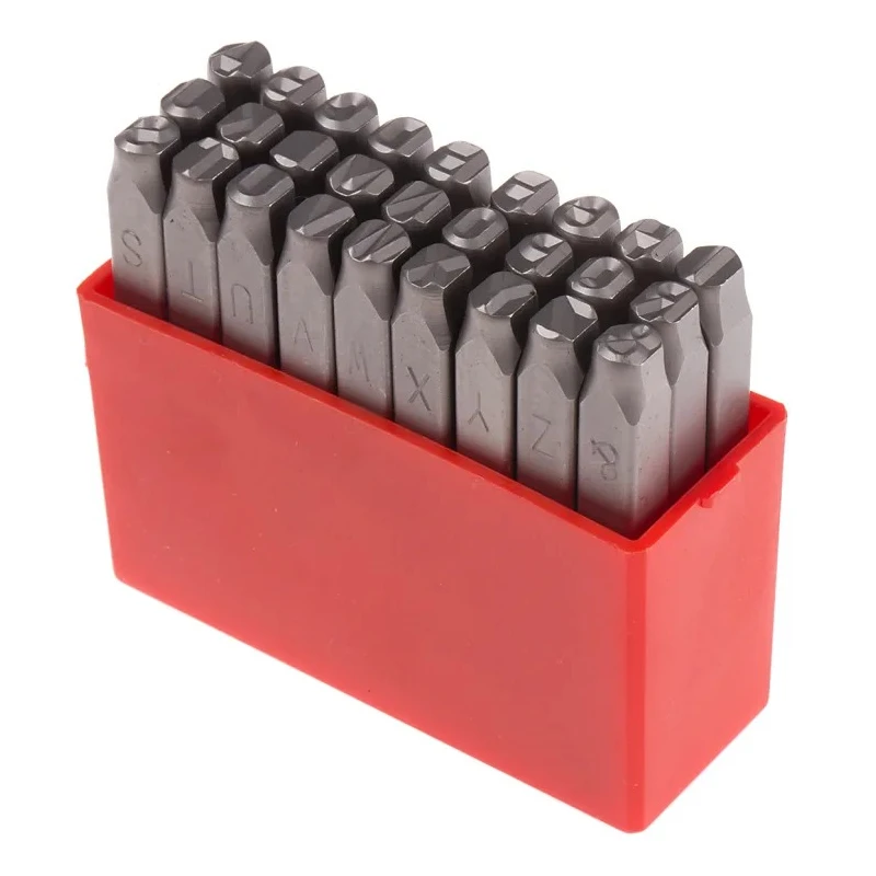 RS Pro 6 mm Engraving Letter Punch Set, 27 Pieces, Chrome Vanadium Steel, Capital A-Z 875-4742