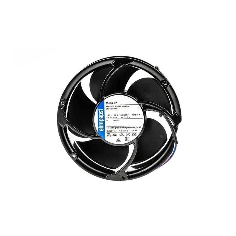 ebm-papst 6300 - S-Force Series Axial Fan 48V DC 67W 0.12A 710 m³/h IP20 119mm x 60mm x 50.8mm IP20