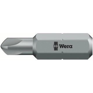 Wera Screwdriver Bit 1/4 in Hex Drive 25 mm Overall Length TQ10 Model 
