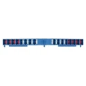 Weidmüller P Series DIN Rail Terminal Block Blue, 8-Level, Push-in, 10A, 300V 1173900000