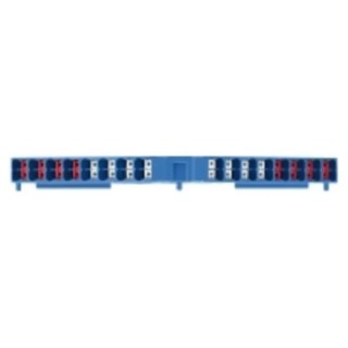 Weidmüller P Series DIN Rail Terminal Block Blue, 8-Level, Push-in, 10A, 300V 1173900000