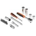 Bahco 53-Piece 1/2 in Drive Hexagon Socket Bit Socket Set Matt Finish Alloy Steel S330L