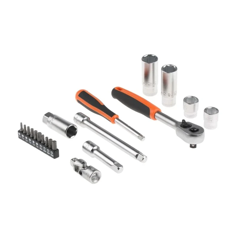 Bahco 53-Piece 1/2 in Drive Hexagon Socket Bit Socket Set Matt Finish Alloy Steel S330L