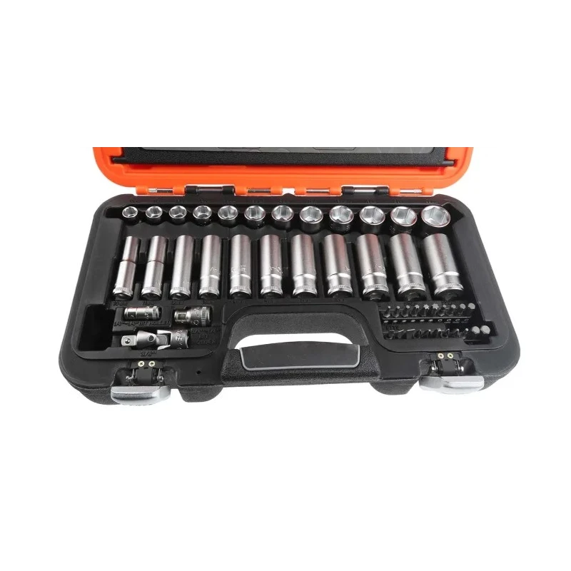 Bahco 53-Piece 1/2 in Drive Hexagon Socket Bit Socket Set Matt Finish Alloy Steel S330L