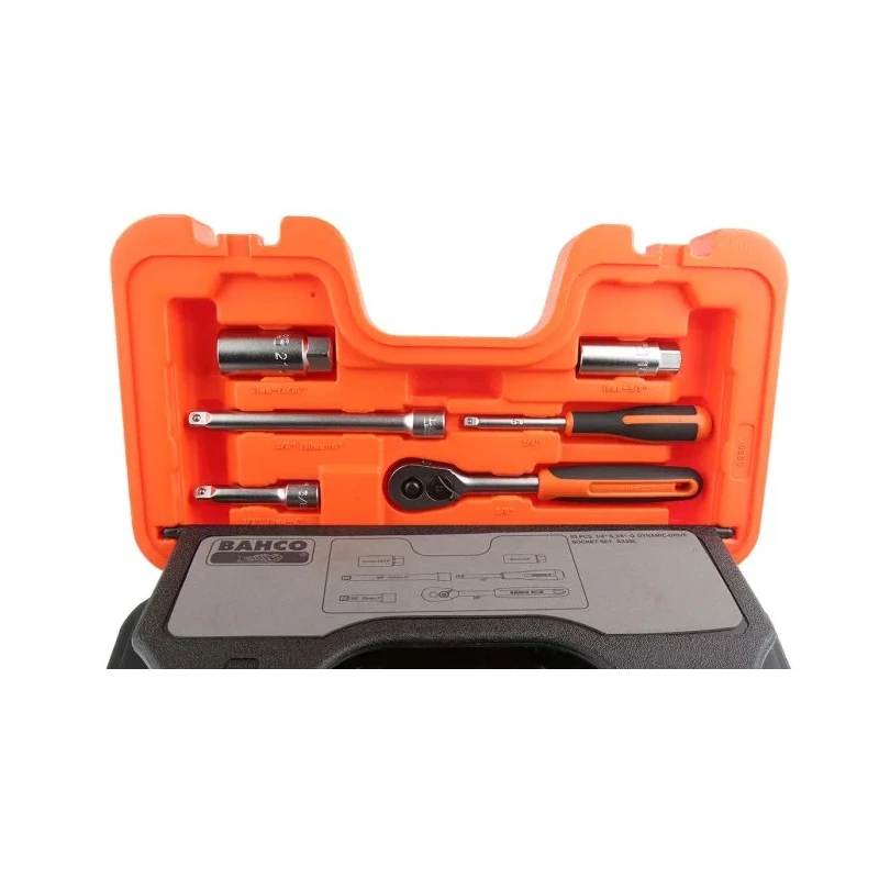 Bahco 53-Piece 1/2 in Drive Hexagon Socket Bit Socket Set Matt Finish Alloy Steel S330L