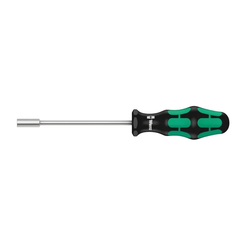 Wera Hexagon Nut Driver, 12 mm Tip Size, 125 mm Blade Length, 237 mm Overall Length 05029507001