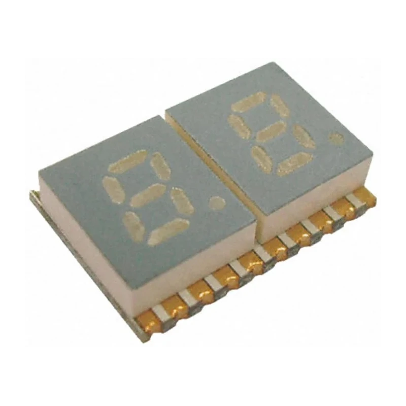 Kingbright 2-Digit 7 Segment Green LED Display Anode 12mcd Right Side Decimal Orientation 5.1mm KCDA02-123