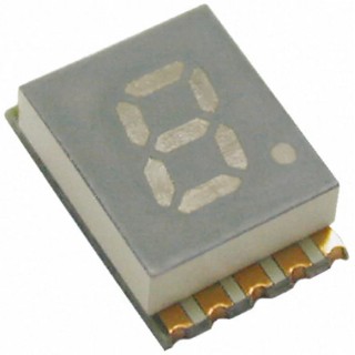 Kingbright 1 Digit 7 Segment LED Display Cathode Green 12mcd Right Side Orientation 5.1mm KCSC02-123