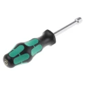 Wera Nut Driver, Hexagon Tip 10 mm, 80 mm Blade Length, 192 mm Overall Length, Chrome Plated Stainless Steel 05029465001