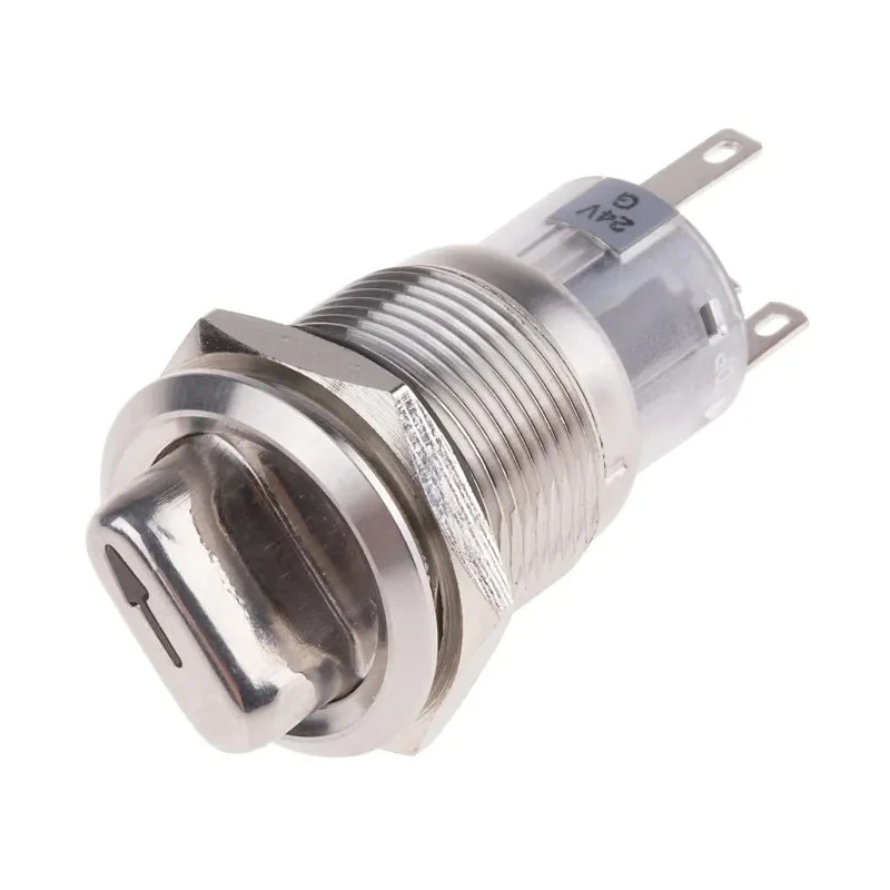 RS PRO Illuminated Anti-Vandal Selector Switch On-On 2 Positions IP67 Stainless Steel AV03 Series 877-1971