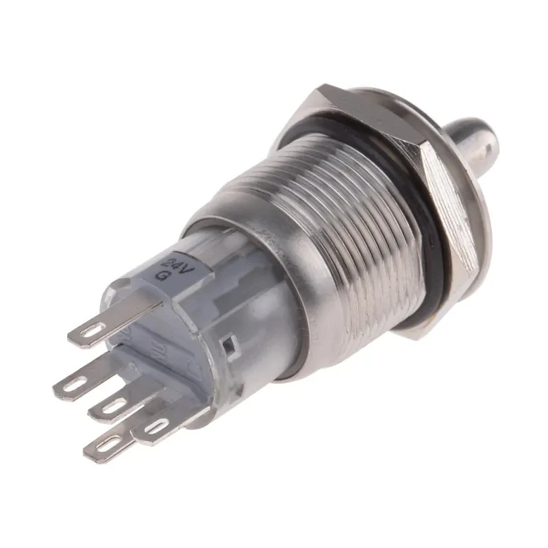 RS PRO Illuminated Anti-Vandal Selector Switch On-On 2 Positions IP67 Stainless Steel AV03 Series 877-1971