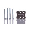 Norgren DIN Rail Kit for Electronic Pressure Sensors, Robust Metal, 36.9mm x 30mm, Model 54D-DINRAIL-CLIP