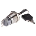 RS PRO IP40 5A 2-Way Common-Key Stainless Steel Key Switch SPDT IP40 AVO2