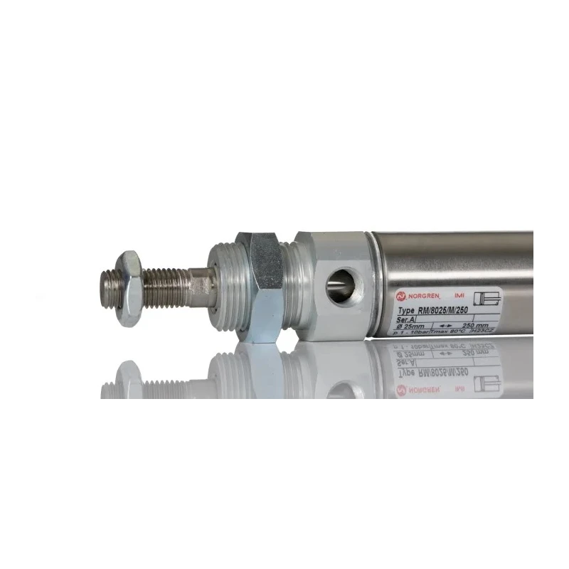 Norgren Pneumatic Roundline Cylinder RM/8025/M/250 25mm Bore, 250mm Stroke, Double Acting, Stainless Steel Body RM/8025/M/250
