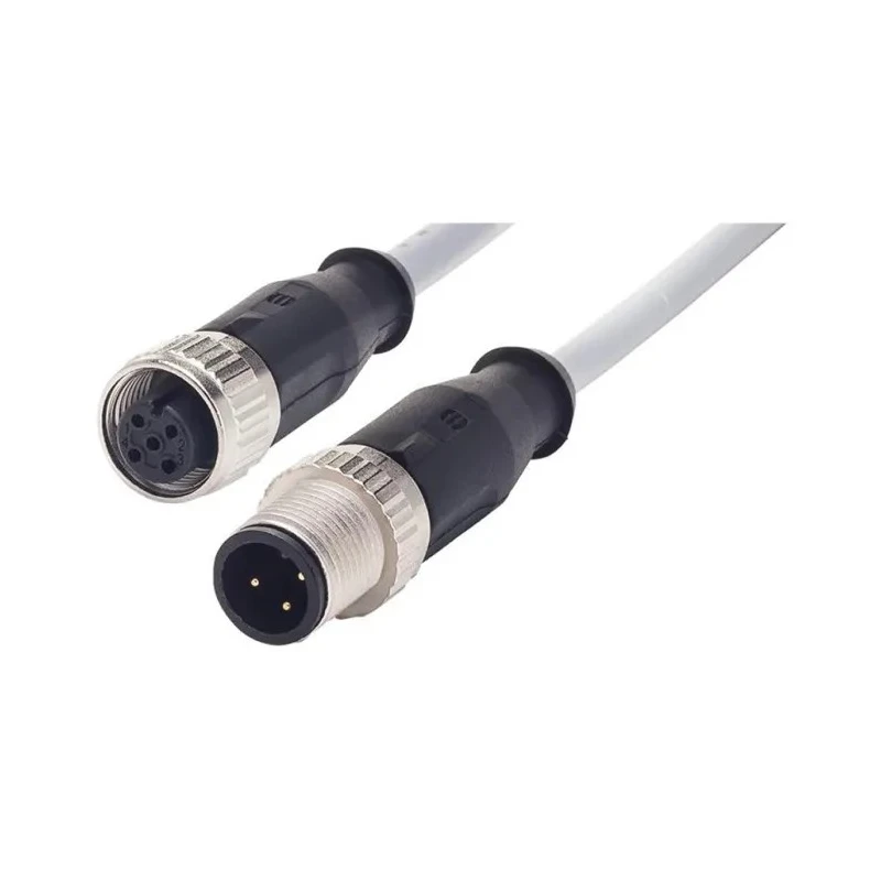 HARTING Sensor Actuator Cable Female 3 Way Straight to Male 3 Way Straight 1 m 21348081380010