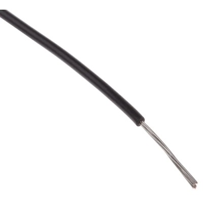 Alpha Wire RS PRO Series Black 0.13 mm² Hook Up Wire, 26 AWG, 7 x 0.16 mm Core Strands, 100 m Length, Polyvinyl UL1429