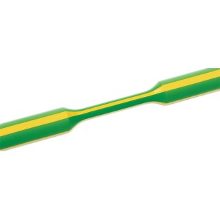 HellermannTyton Heat Shrink Tubing Yellow Green 3 mm Sleeve Diameter x 30 m Length 3:1 Shrink Ratio Polyolefin Flame TF31