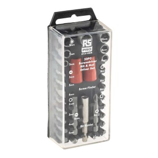 RS PRO 30-Piece 1/4 in Standard Socket Set Chrome Vanadium Steel Hex Drive 213-1005