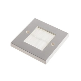 RS PRO RS PRO Series Surface Mount Straight 1 Way Brush Plate Faceplate 86mm x 10mm 878-1091