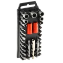 RS PRO 30-Piece 1/4 in Standard Socket Set Chrome Vanadium Steel Hex Drive 213-1005