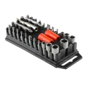 RS PRO 30-Piece 1/4 in Standard Socket Set Chrome Vanadium Steel Hex Drive 213-1005