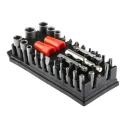 RS PRO 30-Piece 1/4 in Standard Socket Set Chrome Vanadium Steel Hex Drive 213-1005