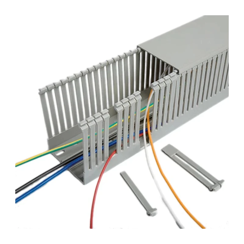 Betaduct Metric Grey Open Slot Cable Trunking W40mm x D80mm x L1m Polyvinyl Chloride W40mm