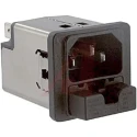 Schurter 250V AC 10A Panel Mount IEC Connector Male 2 Fuse Quick Connect 5220.1043.1
