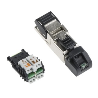 Telegartner RJ45 Connector Male Cable Cat6a Shielded Straight 1 Port 8 Way 