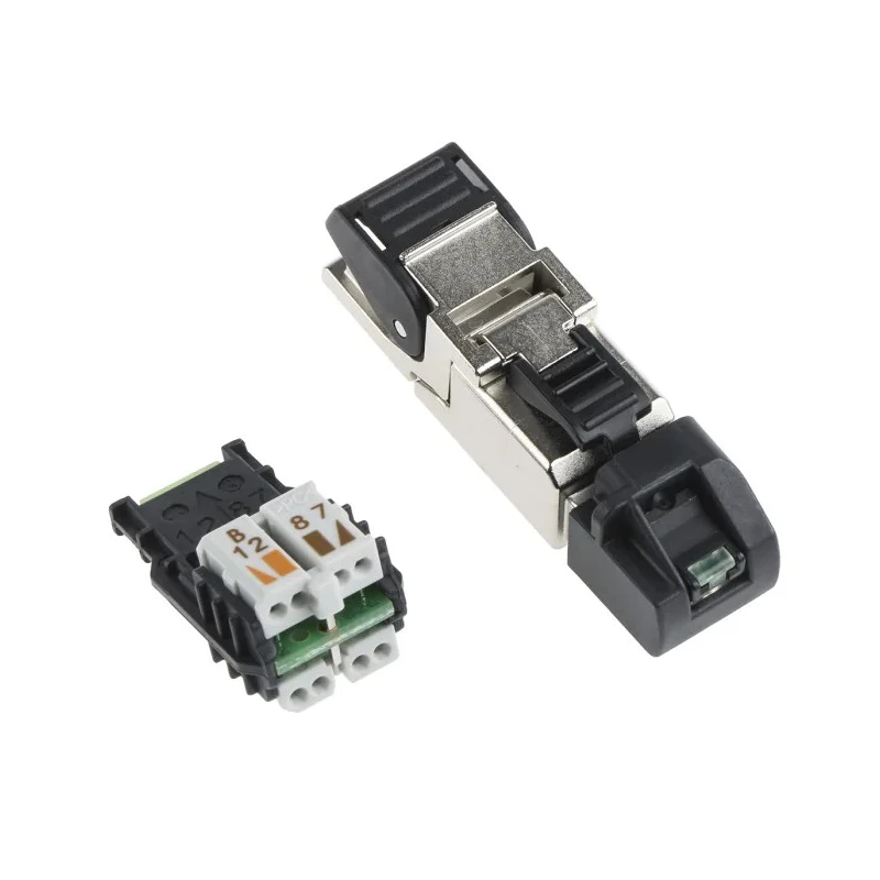 Telegartner RJ45 Connector Male Cable Cat6a Shielded Straight 1 Port 8 Way 
