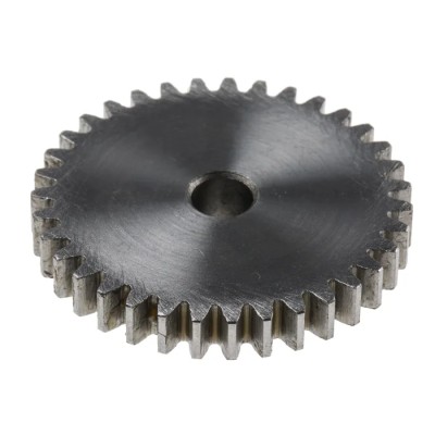RS PRO Steel 35 Teeth Spur Gear, 1 Module, 6mm Bore, 35 mm Pitch Diameter, 14 mm Hub Diameter 878-7910