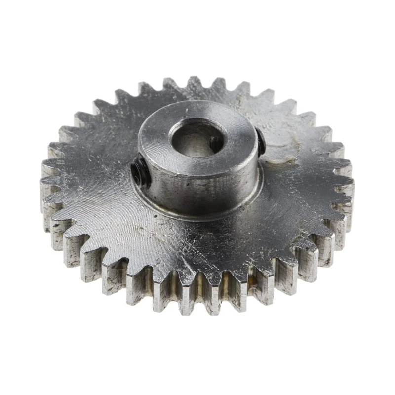 RS PRO Steel 35 Teeth Spur Gear, 1 Module, 6mm Bore, 35 mm Pitch Diameter, 14 mm Hub Diameter 878-7910