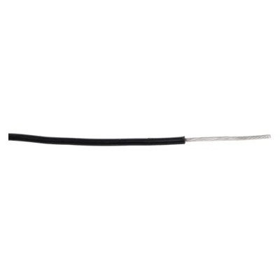Alpha Wire Hook Up Wire TEFLON Series Black 0.2 mm² 24 AWG Silver Plated Copper 600V 200°C 30 m 5854 BK005