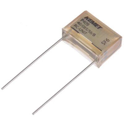 KEMET P409 Paper Capacitor X2 Through Hole 47nF 275V AC 275V DC 2 Pin 15.2mm Pitch P409QM473M275AH101