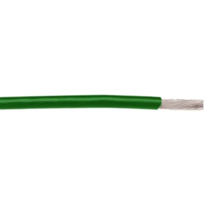 Alpha Wire Hook Up Wire TEFLON Series Green 0.24 mm², 24 AWG, 19 x 36 AWG Strands, 30.5 m Length, 250 V, PTFE 2844/19 GR005