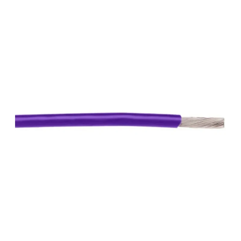 Alpha Wire Hook Up Wire TEFLON Series Purple 0.23 mm² 24 AWG 7 x 0.20 mm Copper Conductor 30 m 250V 200°C 2844/7 VI005