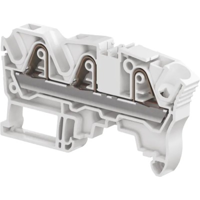 Entrelec ZK6 Series DIN Rail Terminal Block, Grey, 6mm² Cable CSA, 1-Level, Spring Clamp 1SNK708011R0000