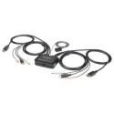 StarTech.com 2 Port USB DisplayPort KVM Switch with 1 Display Support, 3.5 mm Stereo Audio, 3840 x 2160 pixel SV211DPUA4K