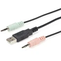 StarTech.com 2 Port USB DisplayPort KVM Switch with 1 Display Support, 3.5 mm Stereo Audio, 3840 x 2160 pixel SV211DPUA4K
