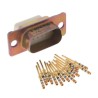 Amphenol India High Density 15 Way Straight 2.29 mm Pitch Panel Mount D-Sub Connector M24308/4-11F