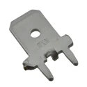Molex Silver Uninsulated Male Spade Connector, Solder Termination, 6.35 x 0.81 mm Tab Size 197054203