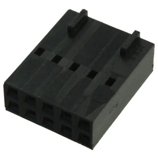 Molex 10 Way 2 Row Straight Female Crimp Connector Housing 2.54 mm Pitch Polyester 22552103